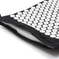 Acupressure Acupuncture Yoga Mat and Pillow (Black)