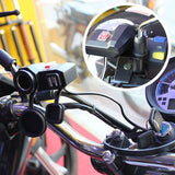 Motorcycle Cigarette Lighter Dual USB (Mirror Mount Type)