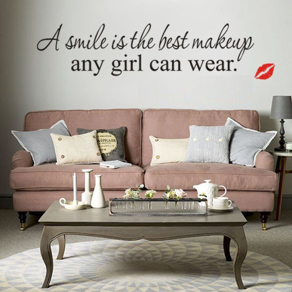 Wall Decal - A smile is the best makeup