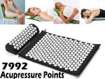 Acupressure Acupuncture Yoga Mat and Pillow (Black)