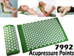 Acupressure Acupuncture Yoga Mat and Pillow (Green)