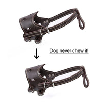 Adjustable Leather Dog Muzzle (Size S)