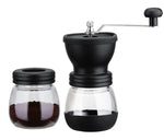 Adjustable Manual Coffee Grinder With Glass Storage Jar