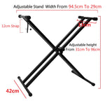 Adjustable X-Style Keyboard Electric Piano Stand Rack