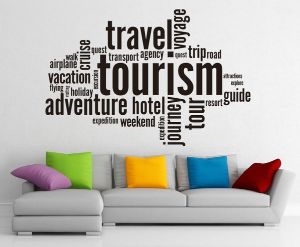 Wall Decal - Adventure Travel Message Words