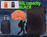 Backpack Rain Cover (80L)(Black)