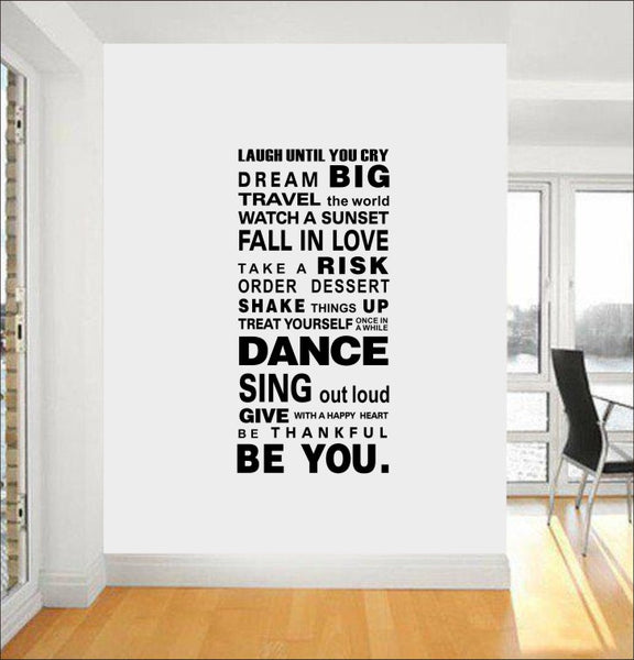 Wall Decal - Be Thankful Be You