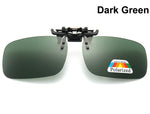 Clip On Flip Up Sunglasses (Dark Green)