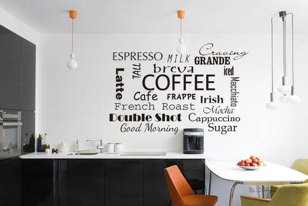 Wall Decal Kitchen - Coffee Sayings