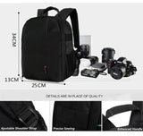Camera Backpack Camera Bag (Black + Orange)