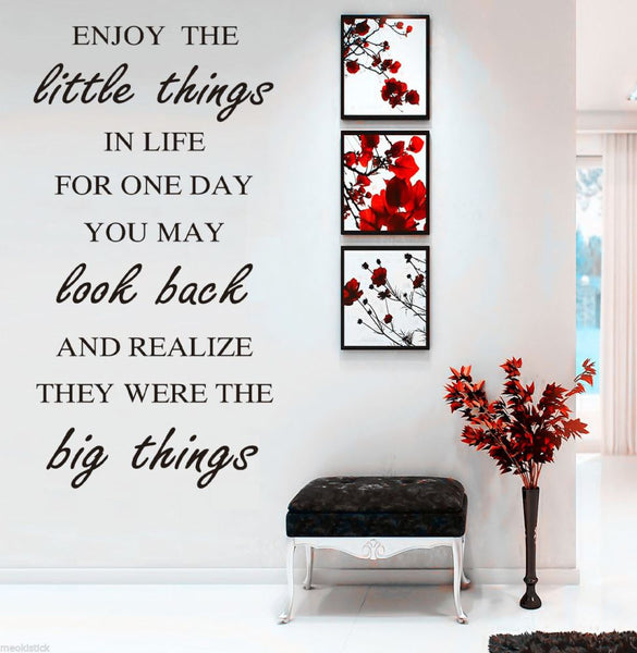 Wall Decal - Enjoy The Little Things In Life