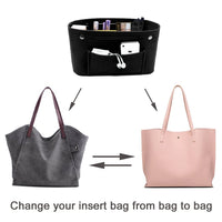 Insert Bag Organiser Handbag Purse Liner Bag (Black)