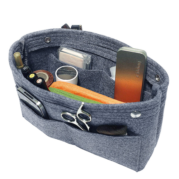 Travel Insert Bag Backpack Organizer Multi Pocket Handbag Felt