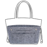 Insert Bag Organiser Handbag Purse Liner Bag (Grey)