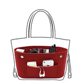 Insert Bag Organiser Handbag Purse Liner Bag (Wine Red)
