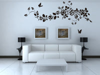 Wall Decal - Flower Vine With Butterfly #1
