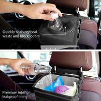 Foldable Car Trash Bag Bin With Lid
