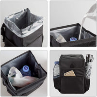 Foldable Car Trash Bag Bin With Lid