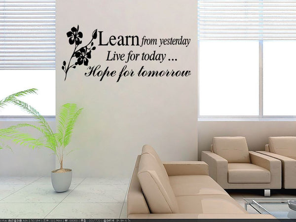 Wall Decal - Learn From Yesterday