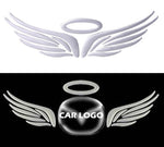 Car Decal Car Sticker (Angel Wings)(Silver)