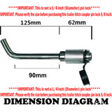 Heavy Duty Hitch Trailer Pin Lock Diameter 16mm (5/8")(L Type)