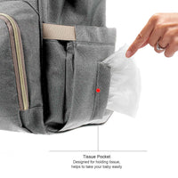 Nappy Bag Mummy Bag Backpack (Grey)