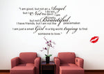 Wall Decal - I Am Good But Not Angel