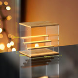 Transparent Acrylic Display Case with 3 Tier Stair