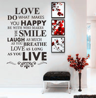 Wall Decal - LOVE HAPPY LIVE