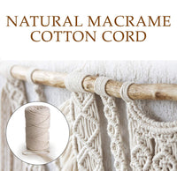 100% Natural Macrame Cotton Cord (3mm x 100M)(White)