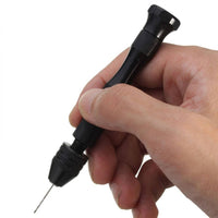 Hand Twist Drill Mini Hand Drill (10 Drill Bits)(Black)