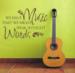 Wall Decal - Music speaks without words
