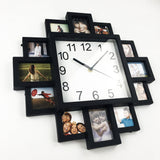 Photo Frame Wall Clock (Black)