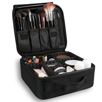 Portable Travel Makeup Bag Cosmetic Box (Black)