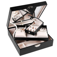 Professional Jewellery Box With Large Mirror (Black)