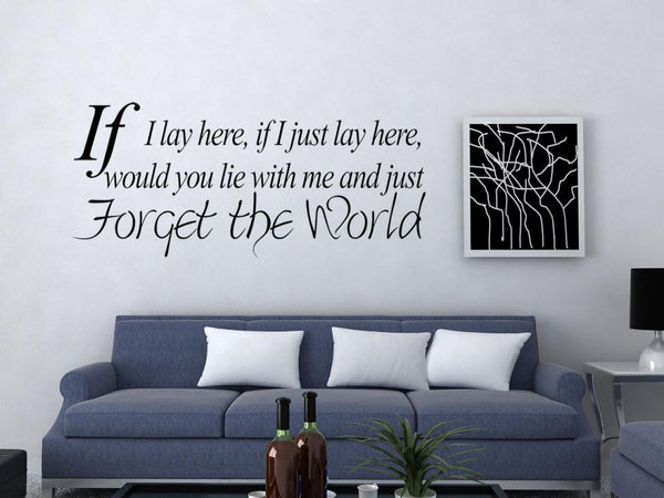 Wall Decal - If I Lay Here Song