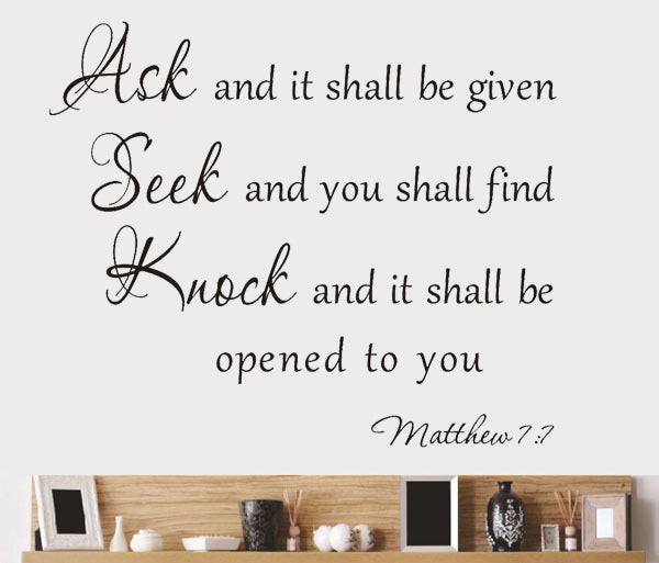 Wall Decal Bible - Seek and You Shall Find