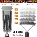 Stainless Steel 3 Rows BBQ Brush