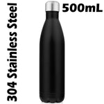 Stainless Steel Thermo Water Bottle (500mL)(Black)
