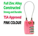 TSA Travel Cable Lock (Pink)