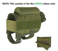 Tactical Rifle Ammo Pouch Holder Cheek Rest Green