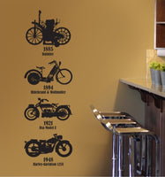 Wall Decal - The Evolution Of Motorcycle
