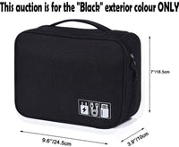 Cable Organiser Bag Travel Bag (Black)