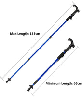 Trekking Walking Stick Pole (T grip)(Blue)