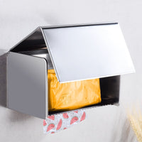 Wall Mounted Toilet Paper Tissue Hold Box Stainless Steel